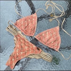 Luli Fama Goddess Gold Bikini